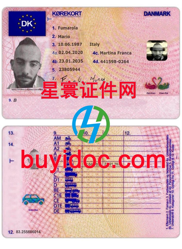 定制丹麦驾驶证