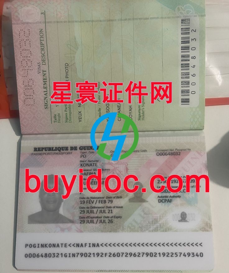 定制几内亚共和国护照