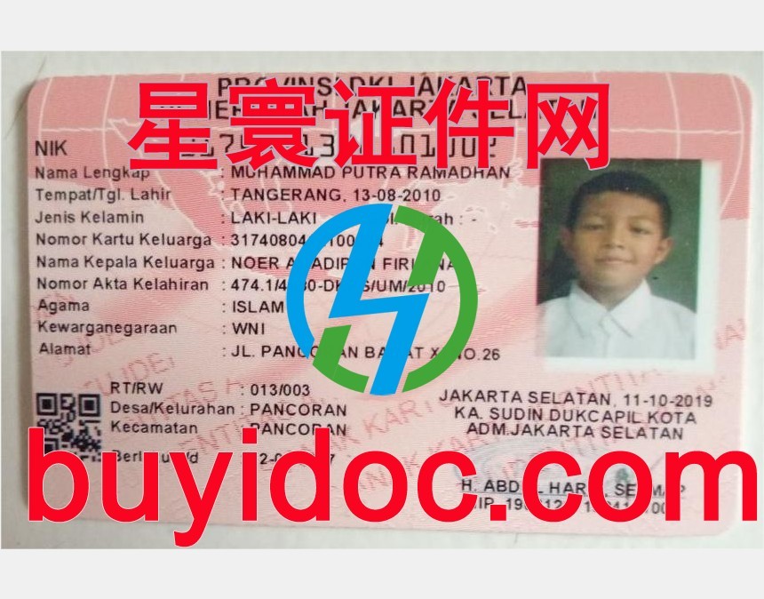 定制印度尼西亚身份证