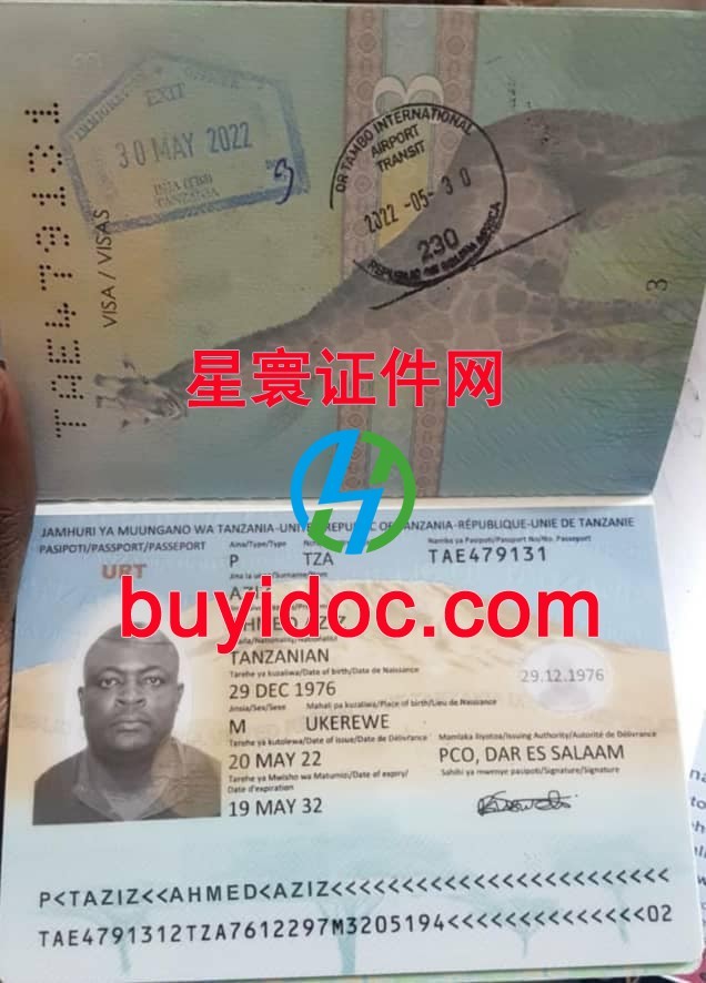定制坦桑尼亚护照