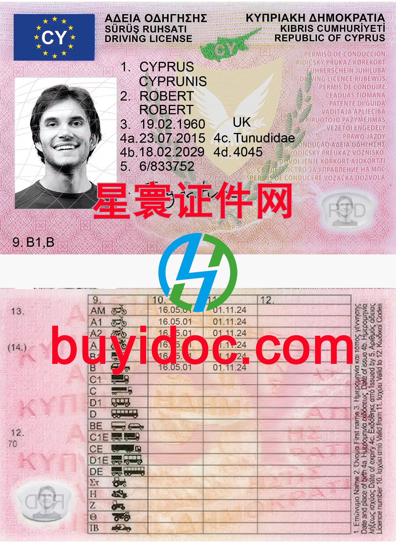 定制塞浦路斯驾驶证