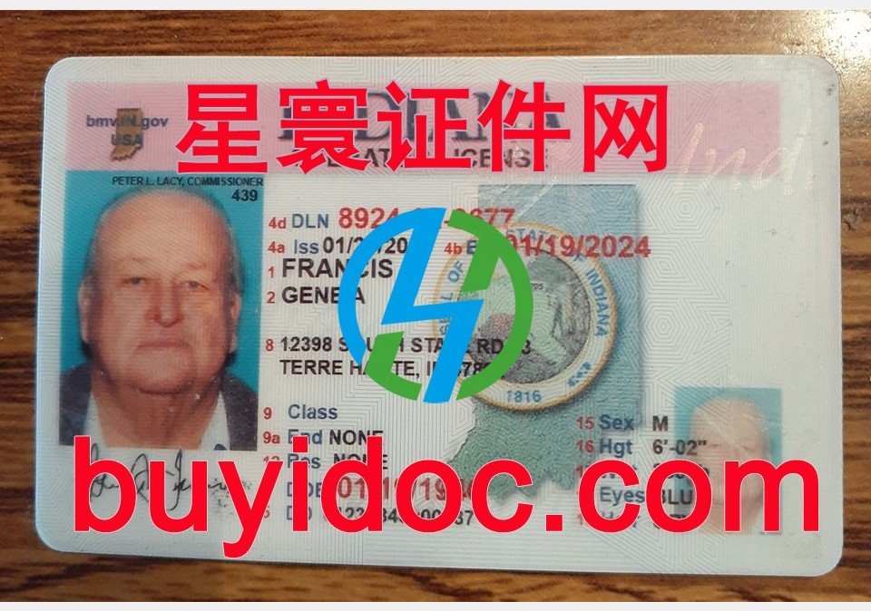 定制美国印第安纳州驾驶证