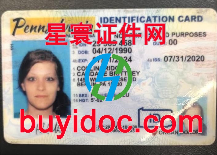 定制美国宾夕法尼亚州身份证