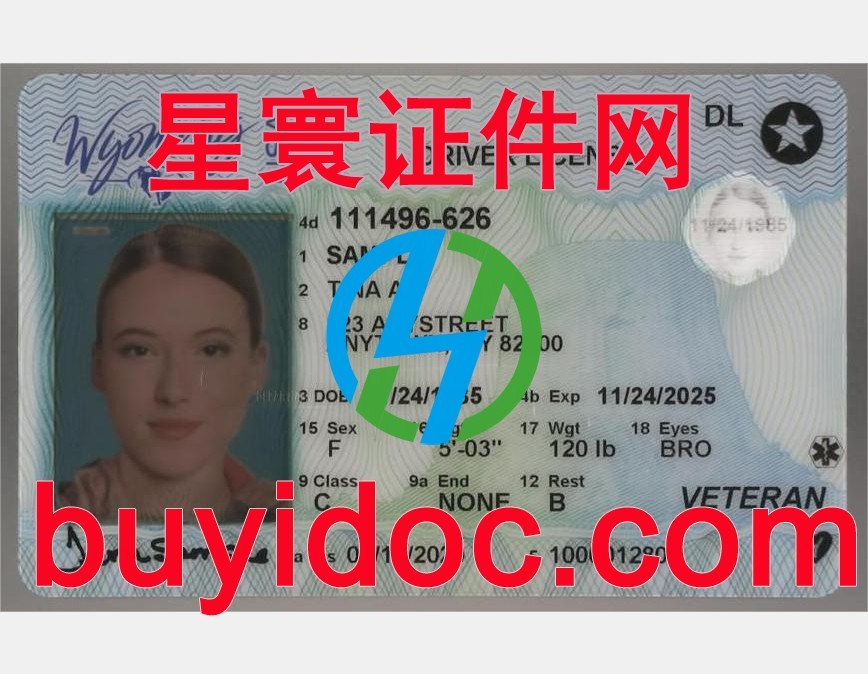 定制美国怀俄明州驾驶证